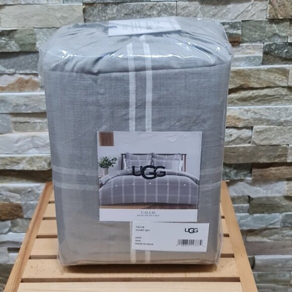 UGG Callie Washed Yarn Dyed Cotton Duvet Set - Picture 2 of 4